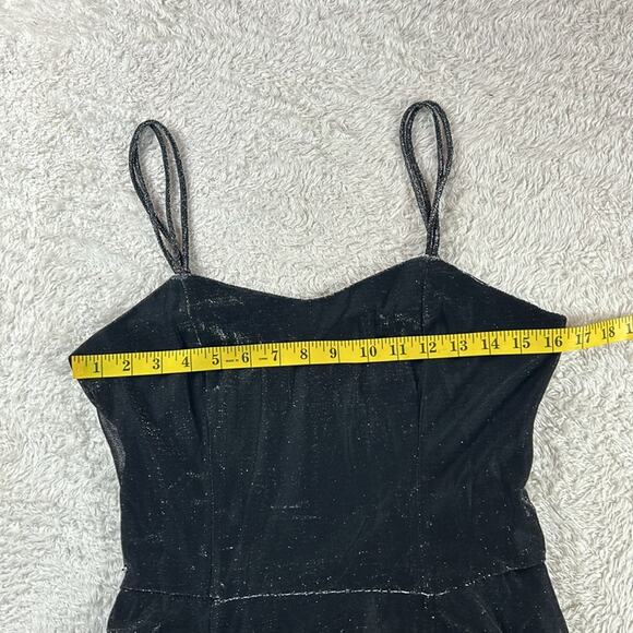 All That Jazz black shimmer fit and flare cocktail party  dress, size 13 14 - Picture 5 of 10